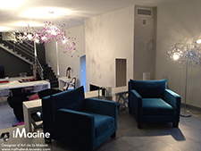 Home staging d'un nouvel espace  salon avec fauteuils